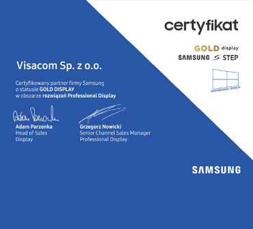 Certyfikowany Partner Samsung GOLD DISPLAY